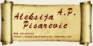 Aleksija Pisarević vizit kartica